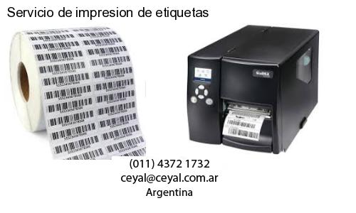 Servicio de impresion de etiquetas