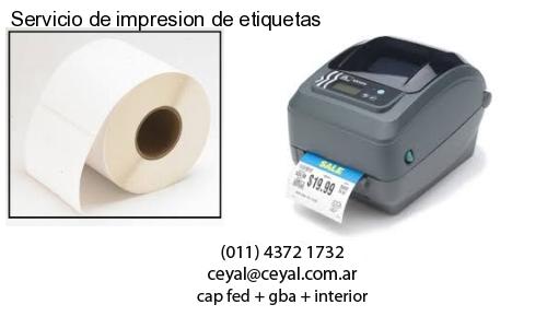 Servicio de impresion de etiquetas