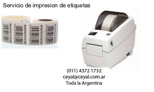 Servicio de impresion de etiquetas