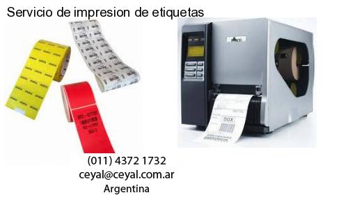 Servicio de impresion de etiquetas