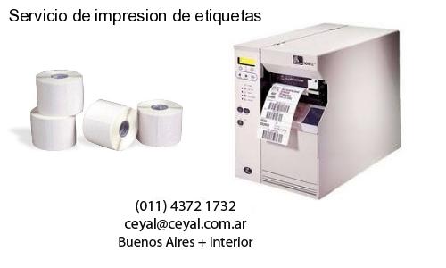 Servicio de impresion de etiquetas