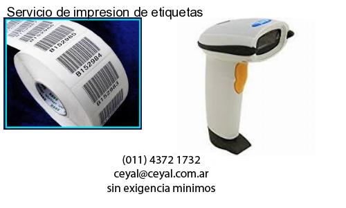 Servicio de impresion de etiquetas