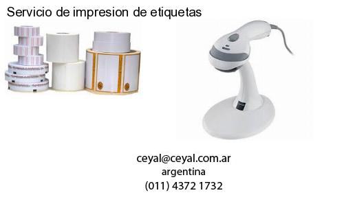 Servicio de impresion de etiquetas