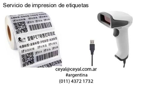 Servicio de impresion de etiquetas