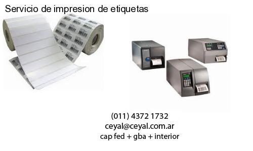 Servicio de impresion de etiquetas