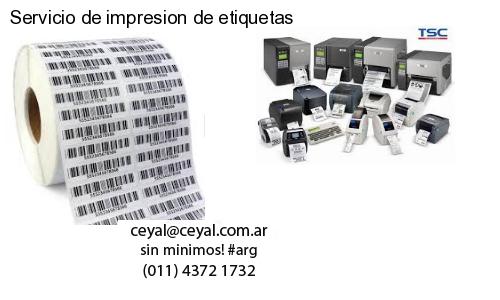 Servicio de impresion de etiquetas