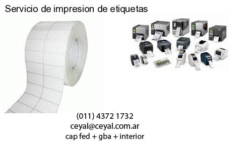 Servicio de impresion de etiquetas