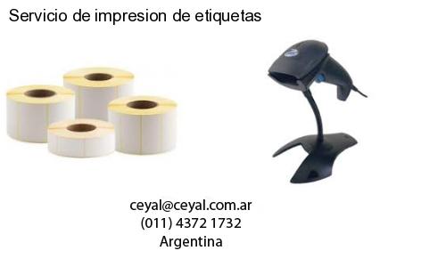 Servicio de impresion de etiquetas