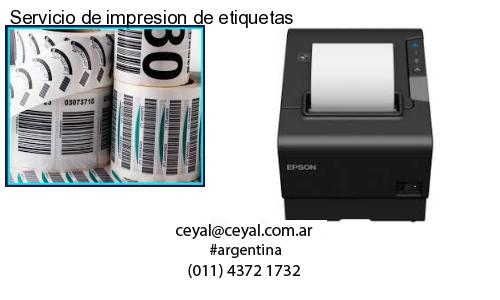 Servicio de impresion de etiquetas
