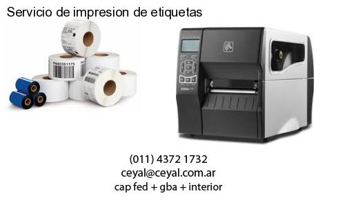 Servicio de impresion de etiquetas