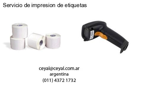 Servicio de impresion de etiquetas