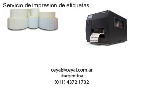 Servicio de impresion de etiquetas