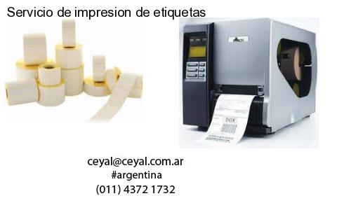 Servicio de impresion de etiquetas