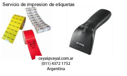 Servicio de impresion de etiquetas