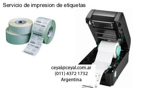 Servicio de impresion de etiquetas