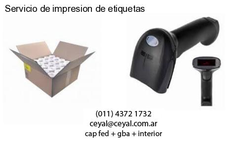 Servicio de impresion de etiquetas