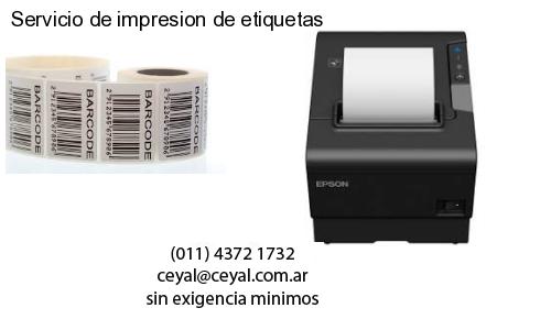 Servicio de impresion de etiquetas