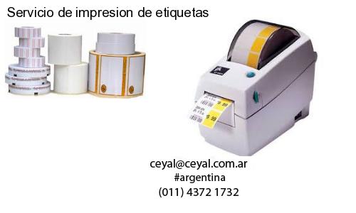 Servicio de impresion de etiquetas