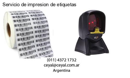 Servicio de impresion de etiquetas