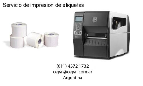 Servicio de impresion de etiquetas