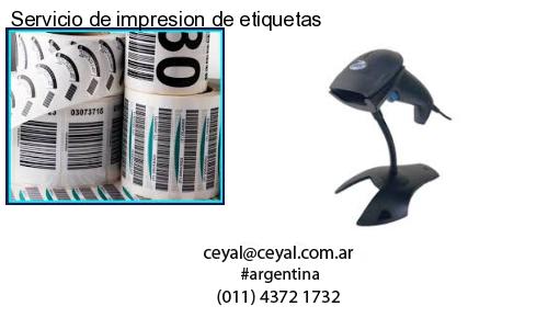 Servicio de impresion de etiquetas