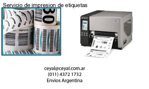 Servicio de impresion de etiquetas