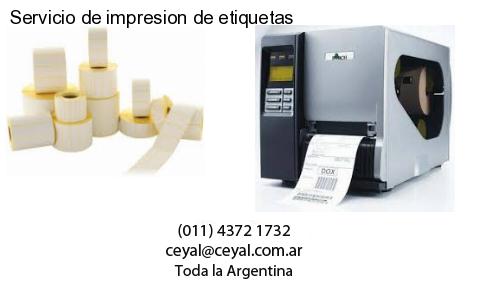 Servicio de impresion de etiquetas