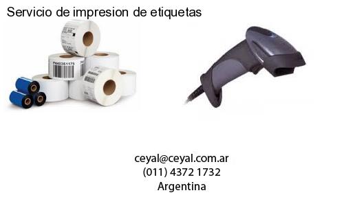 Servicio de impresion de etiquetas