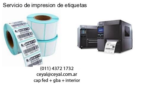 Servicio de impresion de etiquetas