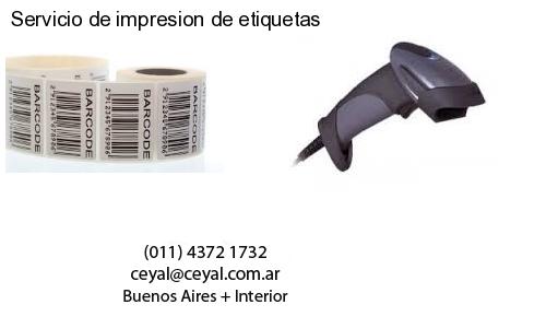 Servicio de impresion de etiquetas