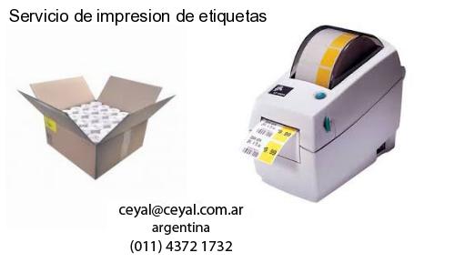 Servicio de impresion de etiquetas