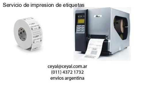Servicio de impresion de etiquetas