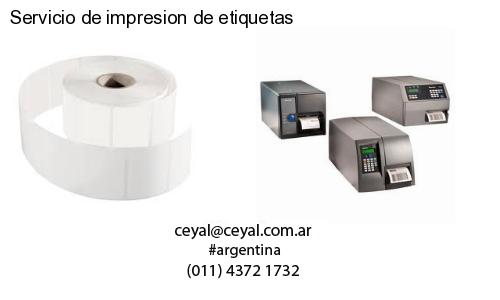 Servicio de impresion de etiquetas