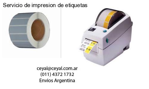 Servicio de impresion de etiquetas