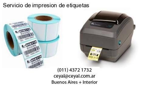 Servicio de impresion de etiquetas