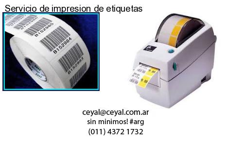 Servicio de impresion de etiquetas