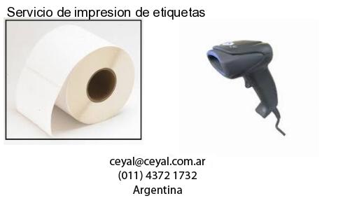Servicio de impresion de etiquetas