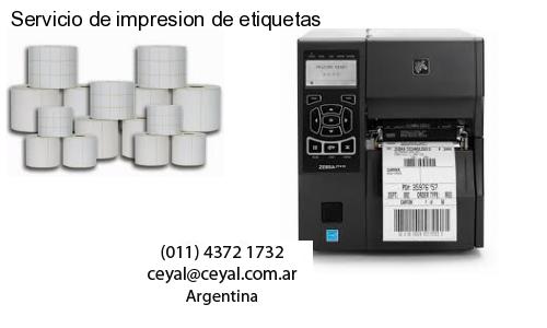 Servicio de impresion de etiquetas