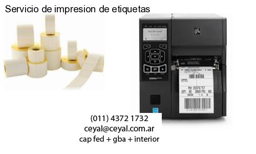 Servicio de impresion de etiquetas
