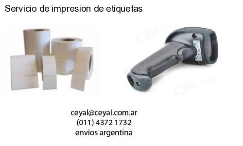Servicio de impresion de etiquetas