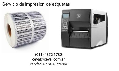Servicio de impresion de etiquetas