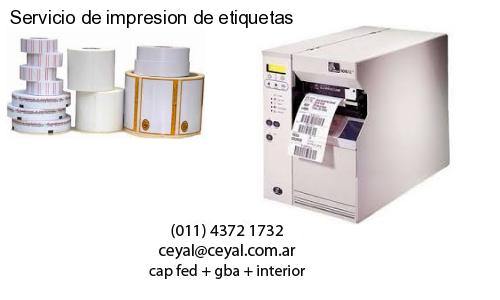 Servicio de impresion de etiquetas