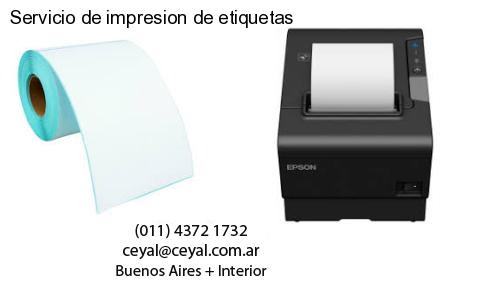 Servicio de impresion de etiquetas