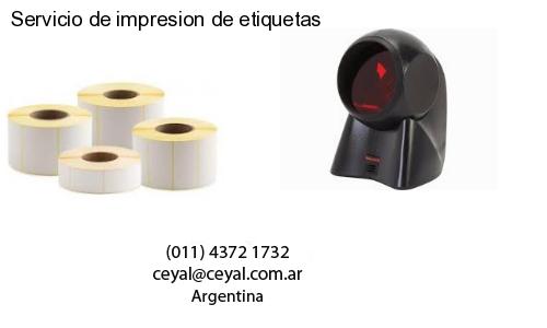 Servicio de impresion de etiquetas