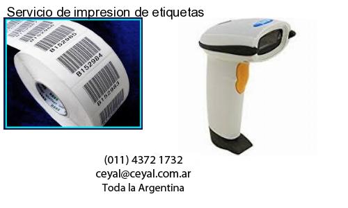 Servicio de impresion de etiquetas