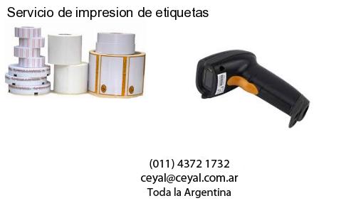 Servicio de impresion de etiquetas