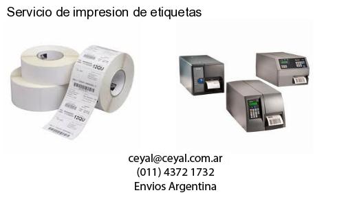 Servicio de impresion de etiquetas