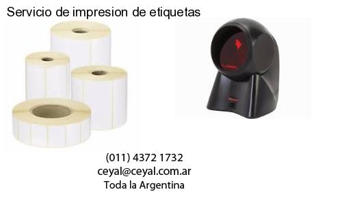 Servicio de impresion de etiquetas