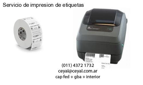 Servicio de impresion de etiquetas