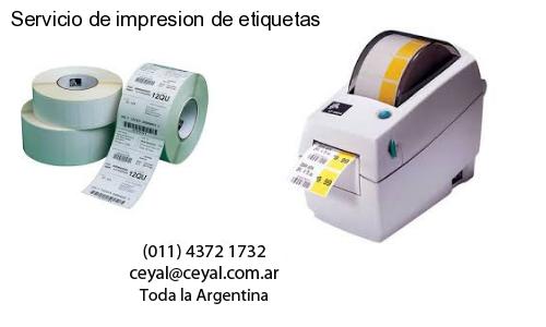 Servicio de impresion de etiquetas
